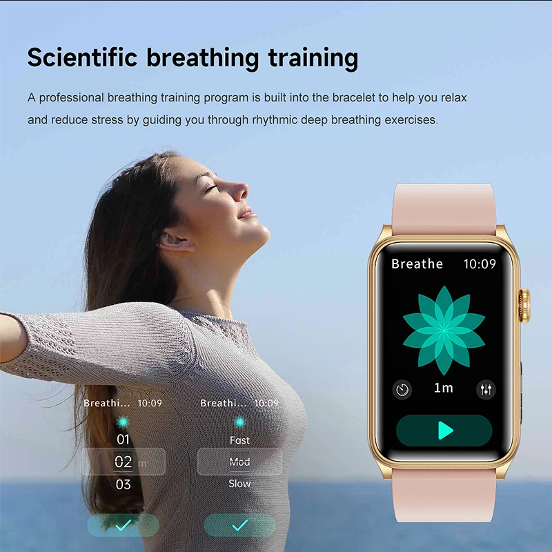 สําหรับ Xiaomi การจัดการสุขภาพสมาร์ทนาฬิกาผู้ชายผู้หญิง Heart Rate ความดันโลหิตบลูทูธ IP68 กันน้ํากีฬาสร้อยข้อมือสมาร์ท