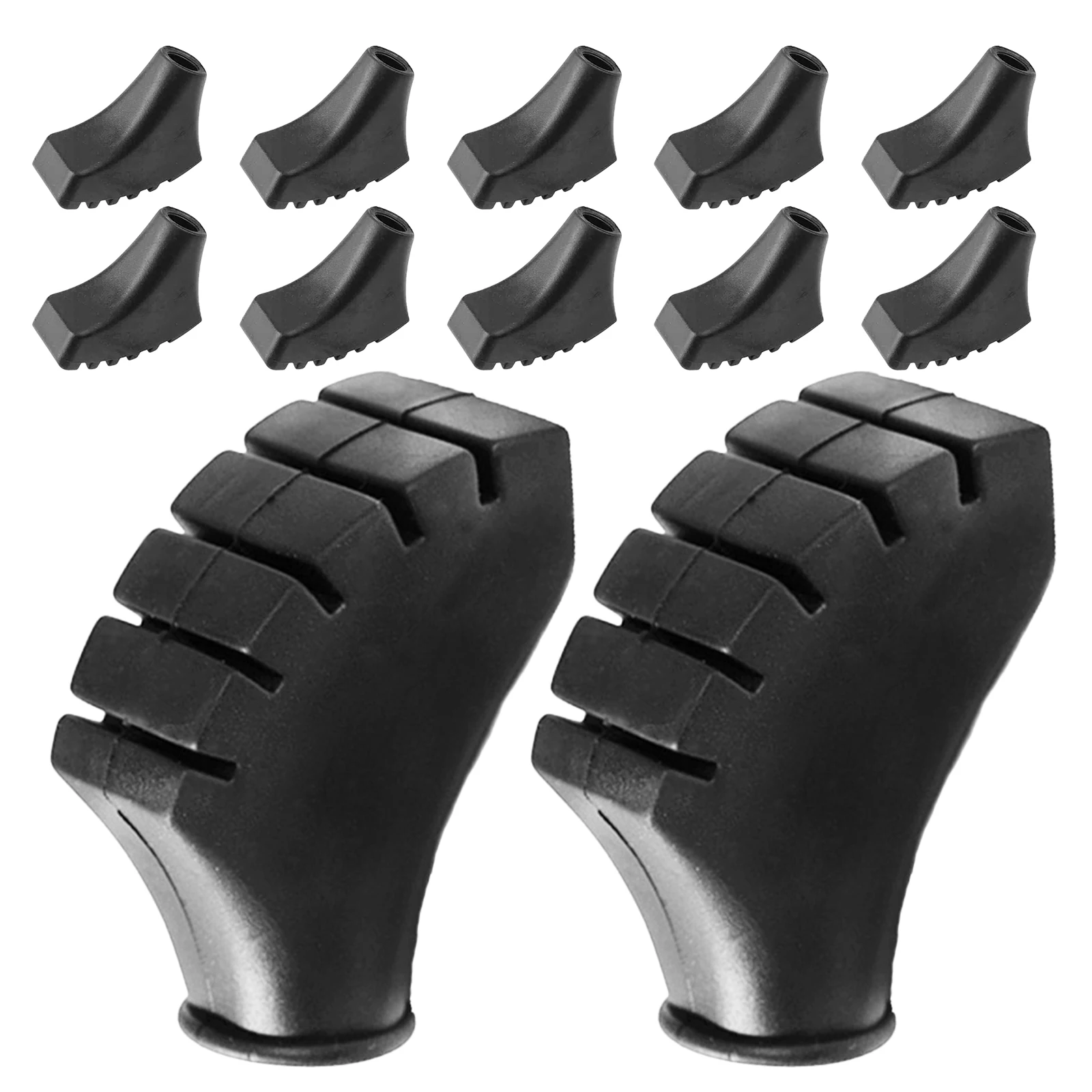 

12Pcs Trekking Cane Tips Rubber End Caps Noise Reduction Hiking Poles Accessories Outdoor Adventures Trekking Cane Tips