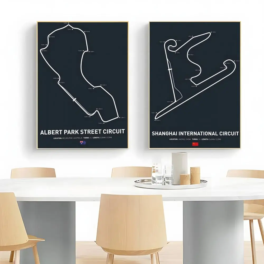 Racing Game G-Global Racing Circuit Grand Prix Tracks Poster Wall Art Print Decorative Mural Home Decor Gift Unframed