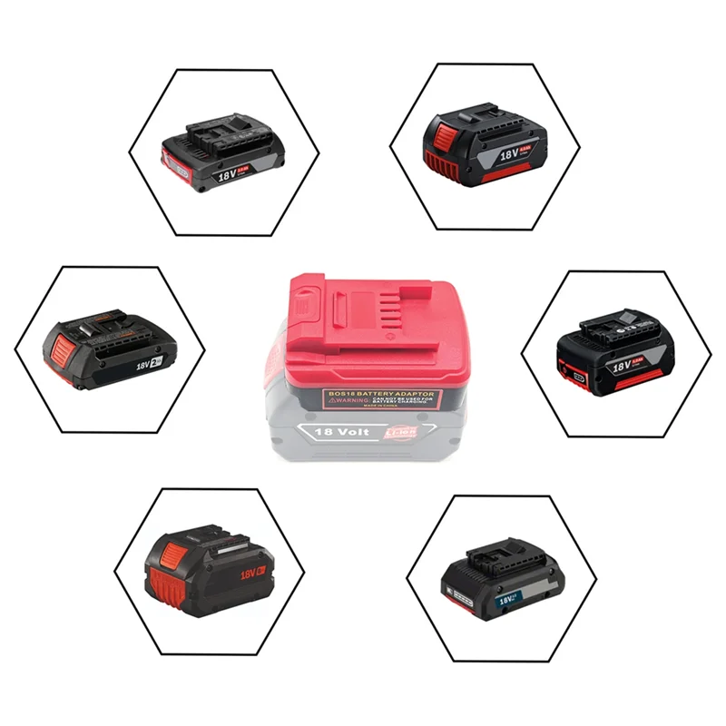 GROCE-For Series 18V Lithium Battery Adapter Converter Works For 18V Battery Powered Tools Including Drills