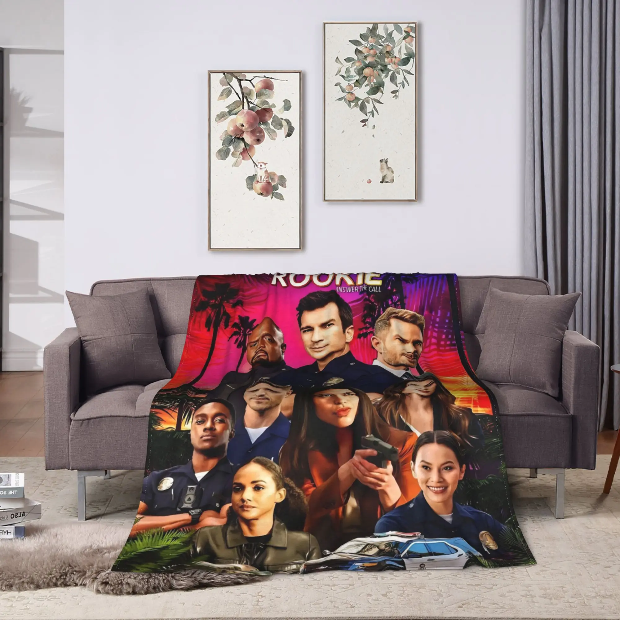 Super Warm Blankets Travel The Rookie Micro Throw Blanket  Flannel Bedspread For Couch Bed Street Trend Sofa Bed Cover