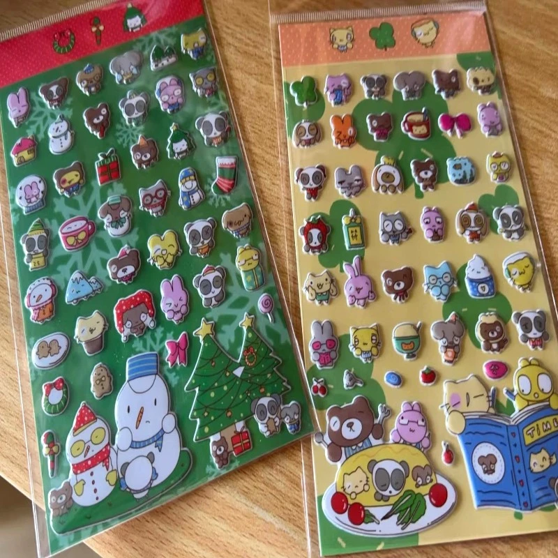 

Cute Cartoon Animal Christmas 3D Puffy Stickers - DIY Relief Decals for Phone Case Kawaii Scrapbook & Journal Bubble Decoration
