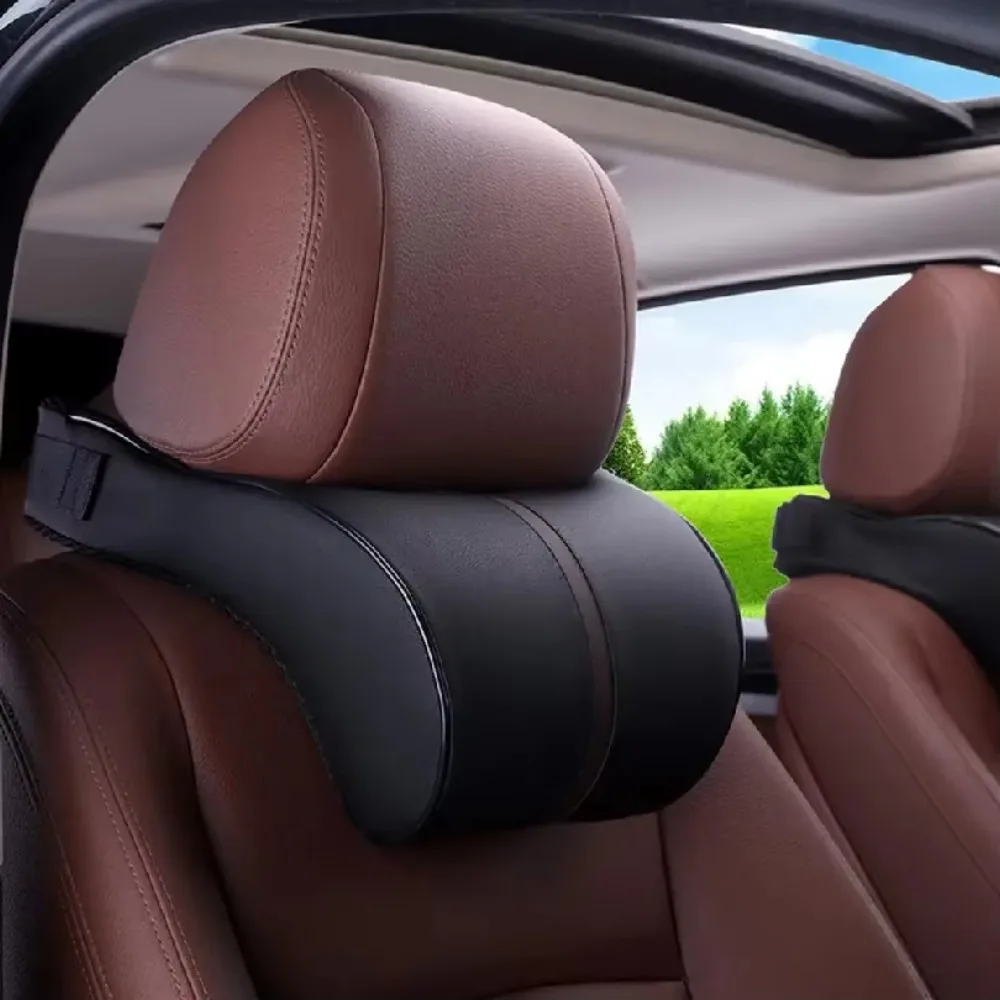 Car Headrest Pillow - Memory Foam Cushion with Ergonomic Design for Ultimate Pressure Relief Long Drive Comfort