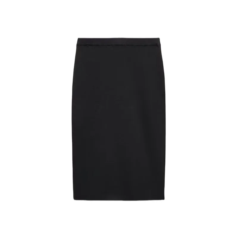 

LIBIELIY Women's High-Waisted Knitted Half-Skirt Basic Stretch Knitted Pencil Skirt Workwear And Casual 3519005