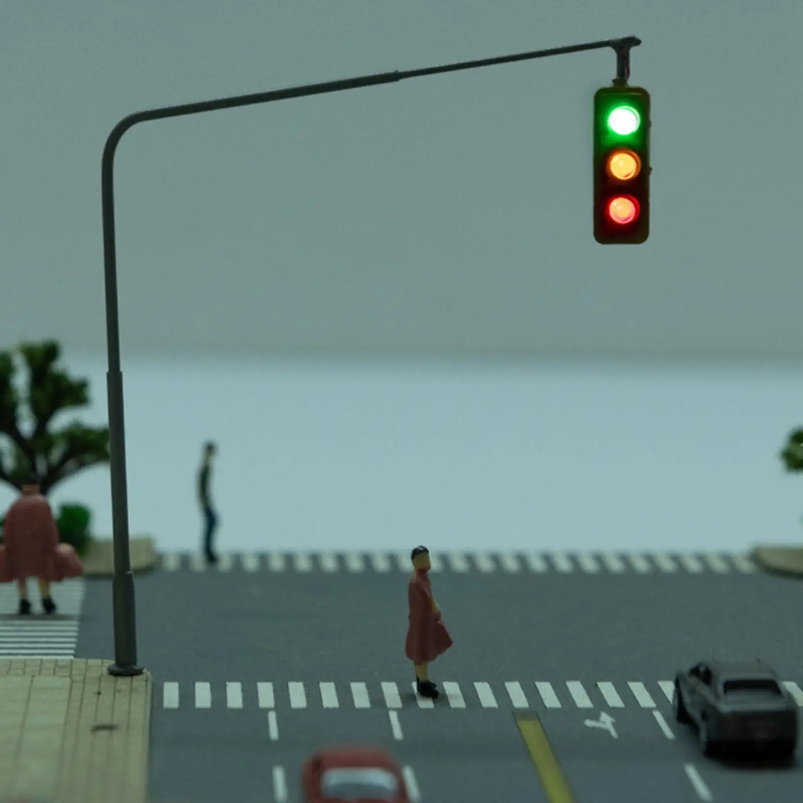 Mini Traffic Light Toy Traffic Lamp Stop Light Crosswalk for Boys Girls Simple Circuit