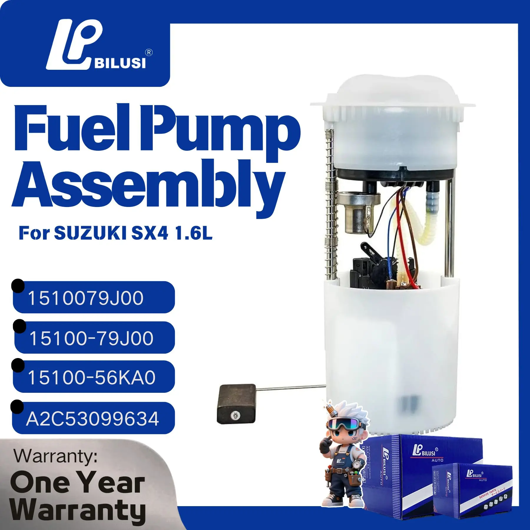 

BILUSI 15100-79J00 15100-62J01 15100-56KA0 Fuel Pump Assembly For SUZUKI SX4 1.6L 1510079J00 1510062J01 1510056KA0