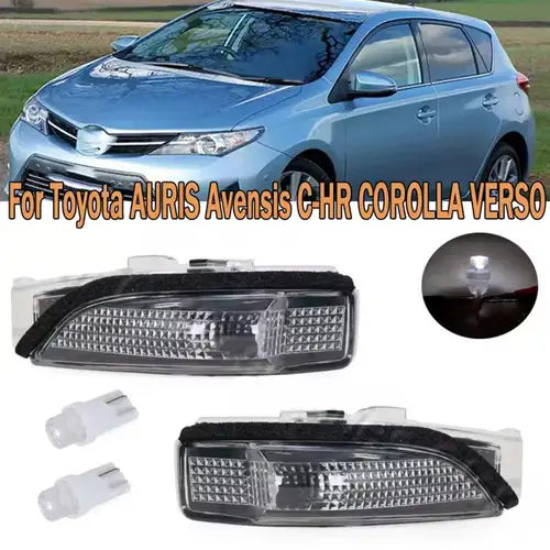 Imagen 2 del producto Luz de espejo retrovisor lateral para Toyota AURIS 2012 2013 2014 2015 2016 2017 2018 2019 accesorios de lámpara indicadora de señal de giro