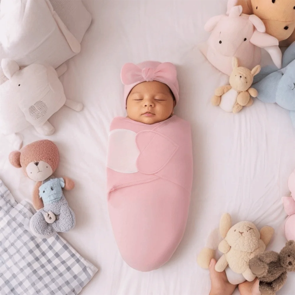 

Bowknot Blanket Hat Set Soft Fabric Flower Newborn Photography Blanket Adjustable Wrap Lightweight Material