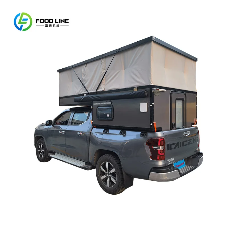 Customized Lightweight Luxury Off-Road Camper RV Pop-Up Roof Top Tent for Pick-up Trucks for Off-Grid Camping and Traveling