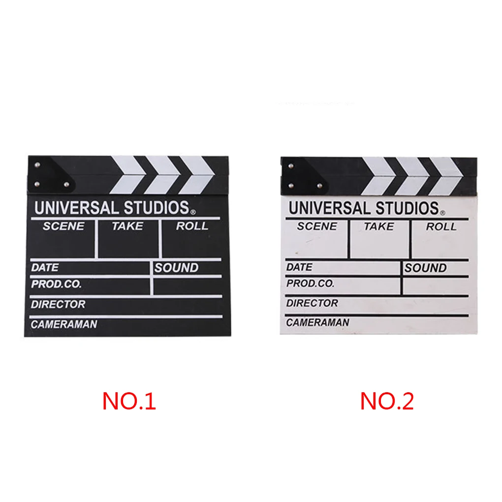 Wooden Director Movie Scene Clapperboard TV Video Clapper Board Film Photographic Prop Hanging Decorations