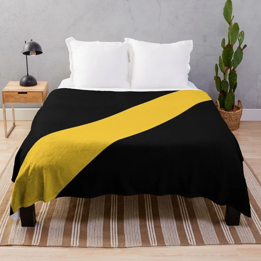 

Yellow & Black Throw Blanket Shaggy Warm sofa bed warm winter Blankets