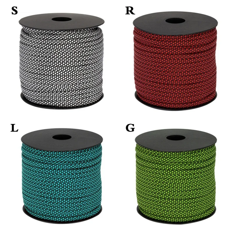 Paracord-Cuerda de paracaídas multifunción para acampar al aire libre, tendedero de 7 hebras, 4mm, 50m, 2022