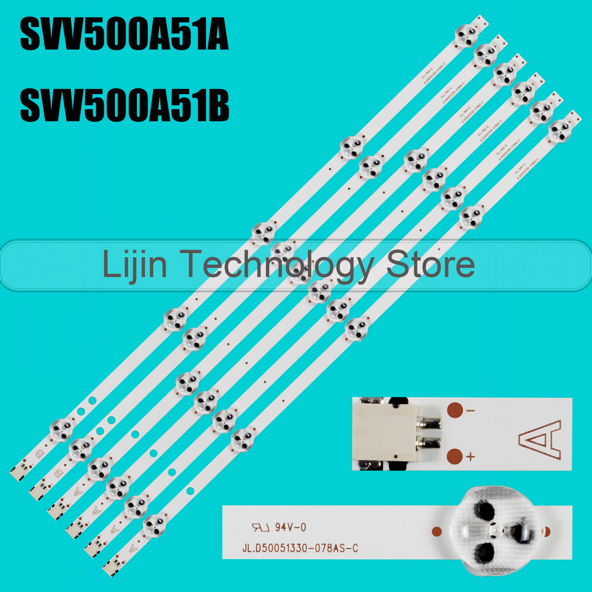 LED strip For D50F289M4CW 50HB26T72U A 50FD7300 50FD5400 VES500UNDA VES500UNDL VES500UNDC-2D-N11 SVV500A51 JL.D50051330-078HS-C