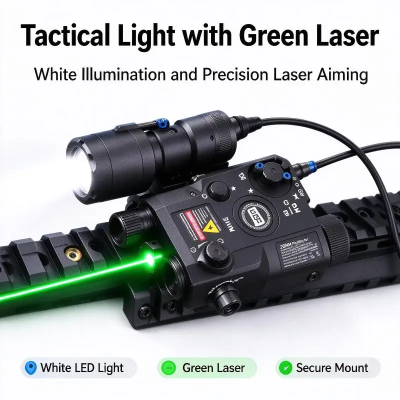 Green Laser And Strobe Flashlight, 3-Mode Indicator With Remote Switch For Diy Hobby Model Upgrade