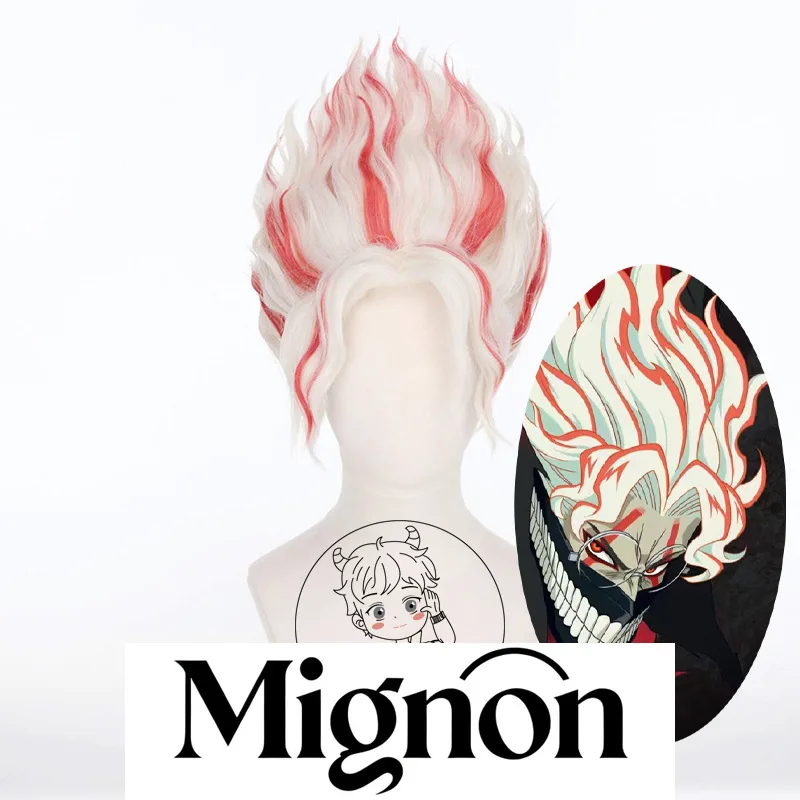 

Dandadan Karellen Cosplay Wig Red White Short Hair Stock Halloween Gift