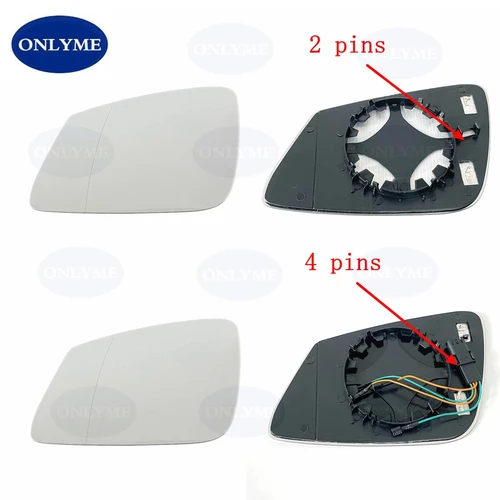 Espejo de cristal gran angular para coche, 4 pines/2 pines, para BMW F01 F02 F03 F04 F06 F07 F10 F11 F12 F13 F18 F20 21 22 30 31 32 33 34 35