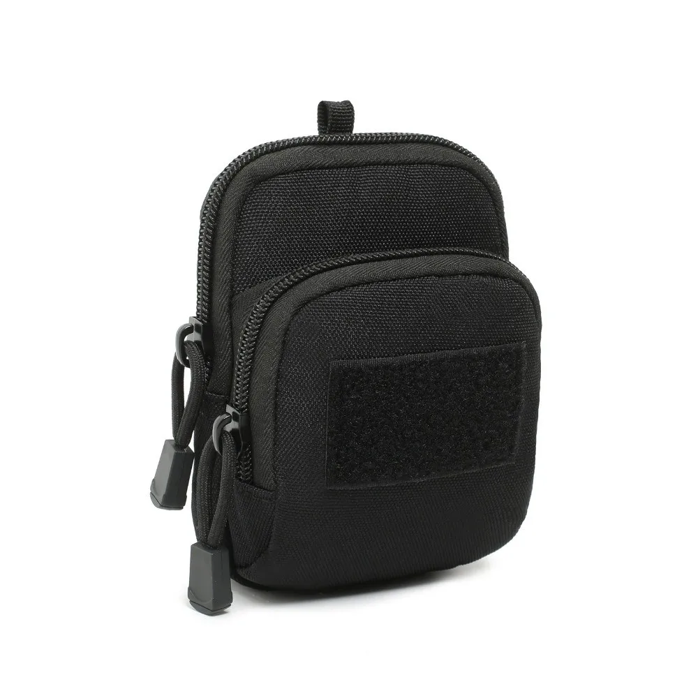 Small Waist Bag Men Sports Coin Purse Hanging Pouch Mountaineering Buckle Key Organizer Pouch Wear-Resistant Leisure Card Holder
