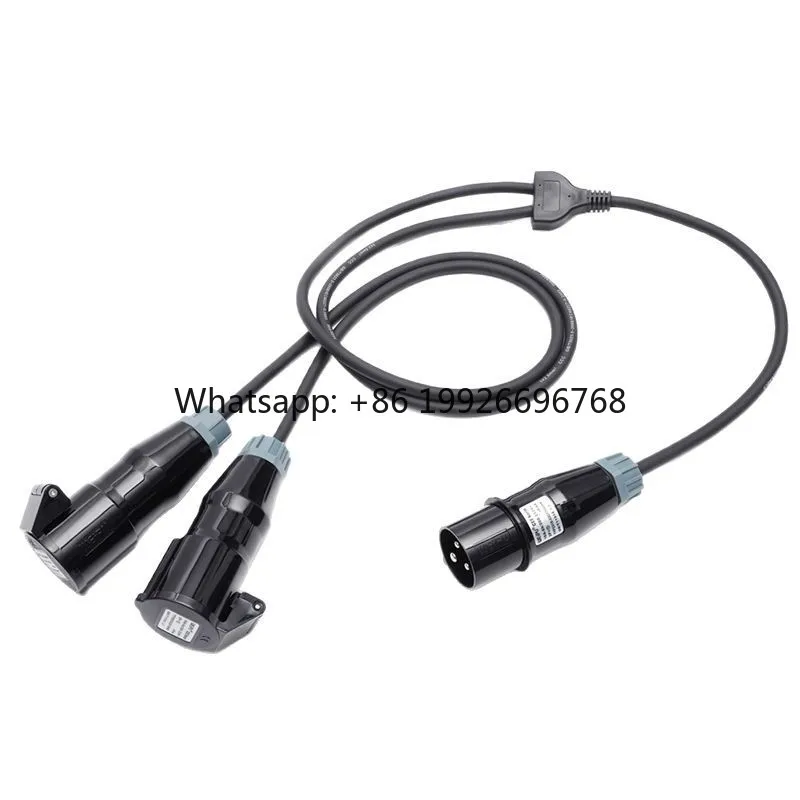 Multiple Groups Connecting Cable Stage Power Cord 1-to-2 Splitter 16A Male to Dual Female Connector Audio and Video Accessories