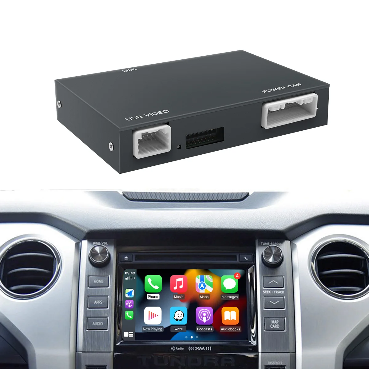 Autoabc Wireless Carplay Android Auto Electronics Compatible Touch2 Entune2.0 Highlande Tundra 4Runner CHR Corolla