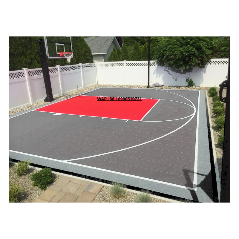 

20x20 Feet FIBA Approved Basketball Half Court Outdoor Playground Flooring for Backyard Basketball Court