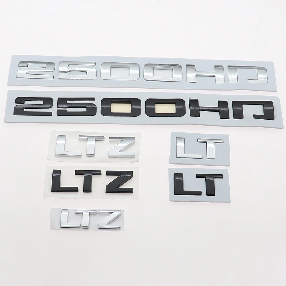 1 قطعة ثلاثية الأبعاد ABS 2500HD LTZ LT شعار سيارة الجانب ملصق الذيل الوفير شارة السيارات الخلفي الجذع شعار الشارات اكسسوارات التصميم XFL