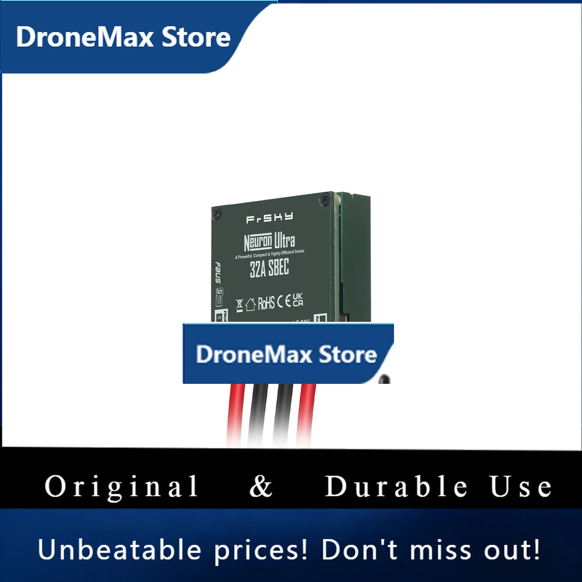 DroMaFrSky Neuron Ultra 32A SBEC Compact GaN Power Converter With Adjustable 5V–24V Output 5 Preset Voltage Modes FBUS