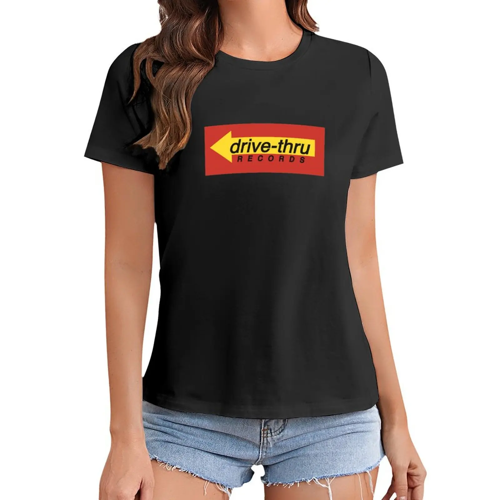 

Drive-Thru Records Logo T-Shirt lady clothes new edition Woman clothes