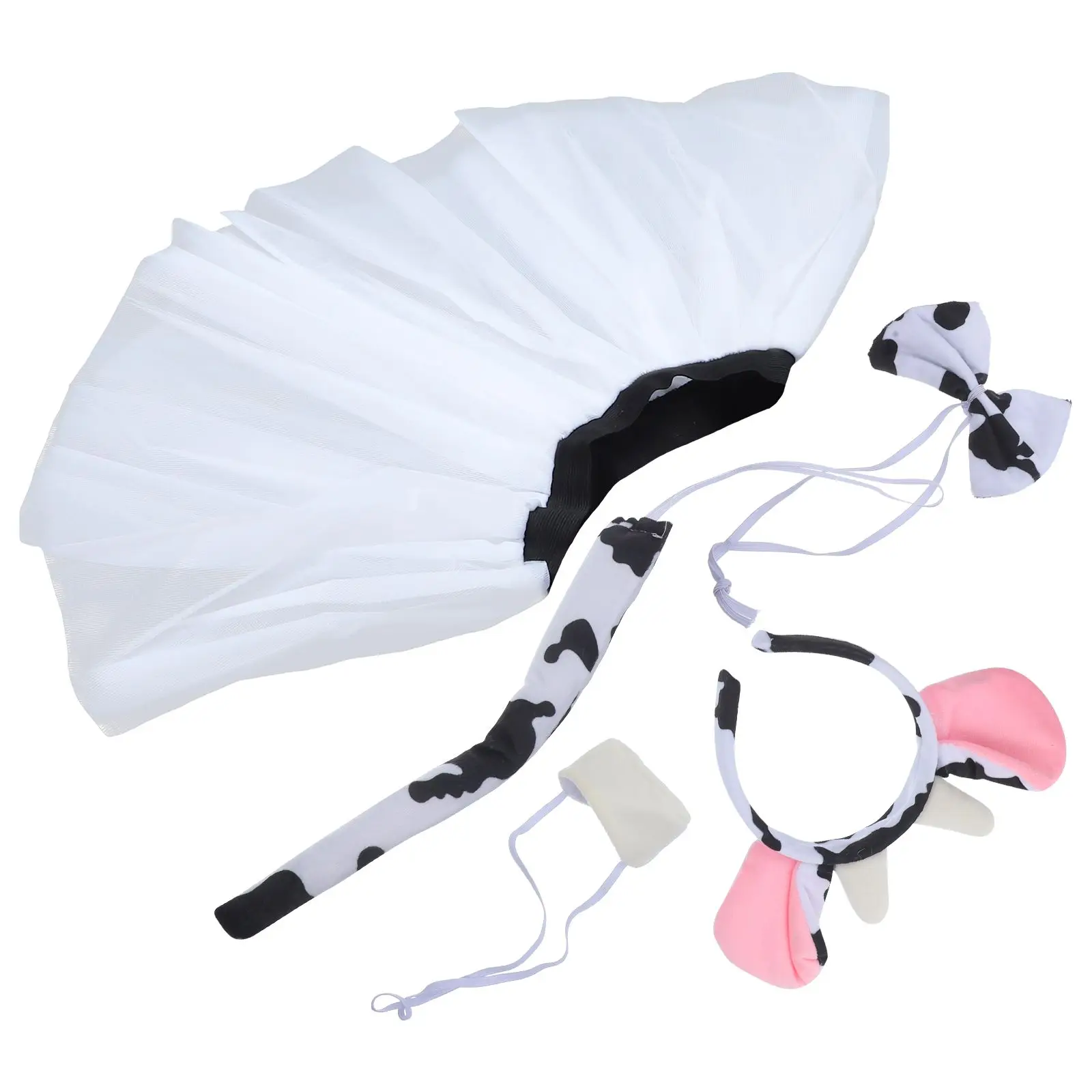Cow Costume Headb Halloween Supplies Animal Theme Dress Up Halloween Kids Ears Tail Headb Costume Drama Accessories Gift