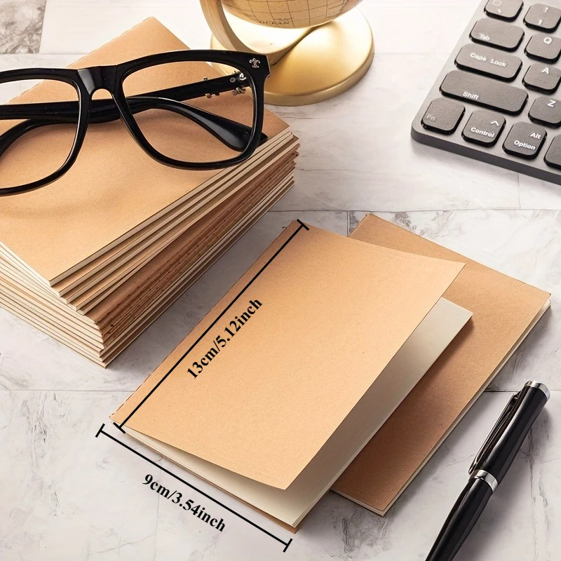 Notebook 5/10/20 Pcs Mini 5.12x3.54 Inch, Blank Unlined Pocket Journal for Travel, Students School Office Writing view 2