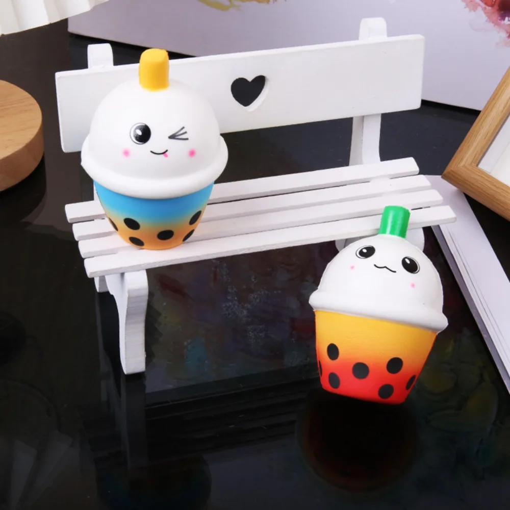 

Gift Milk Tea Cup Squis hy Toy Relief Anti-stress Decompression Toy Squishes PU Squeeze Toy Kids