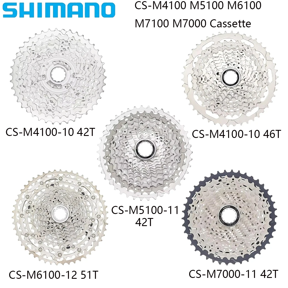 SHIMANO 10/11/12 Speed CS-M4100 M5100 M6100 M7100 M700 Cassette Sprocket For MTB Bike Original Parts