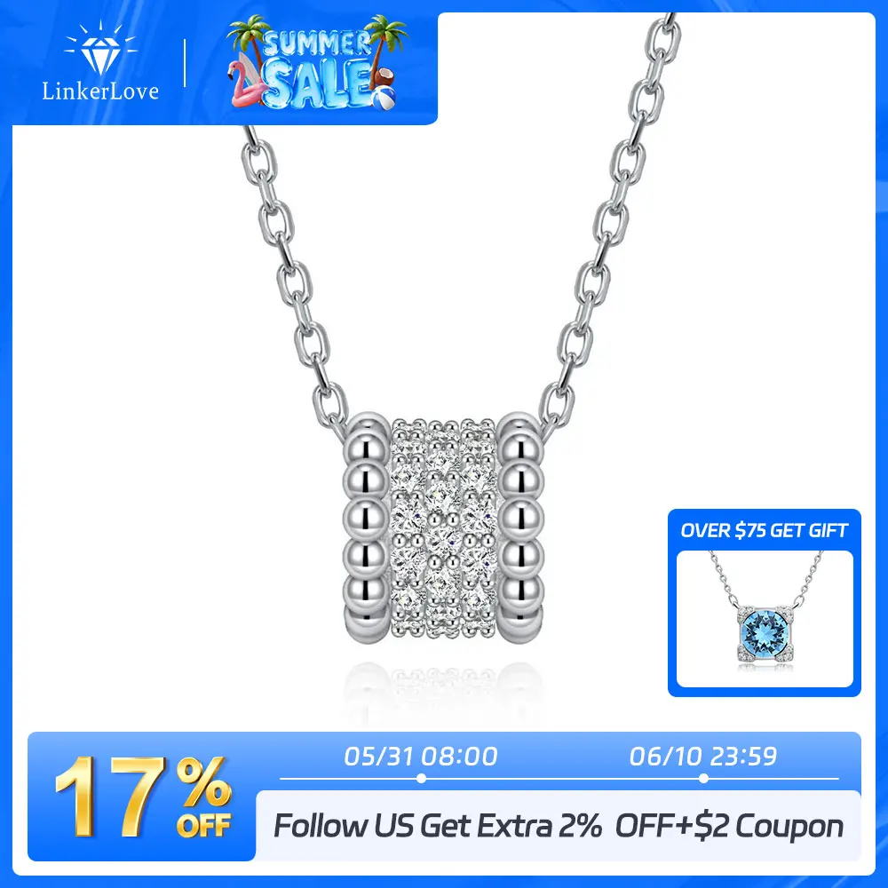 Real Moissanite Necklace for Women 925 Sterling Silver Chain Gemstone D Color VVS1 Lab Diamond Vintage Pendant Jewelry Gifts