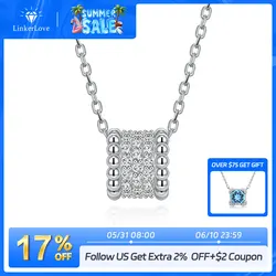 Real Moissanite Necklace for Women 925 Sterling Silver Chain Gemstone D Color VVS1 Lab Diamond Vintage Pendant Jewelry Gifts