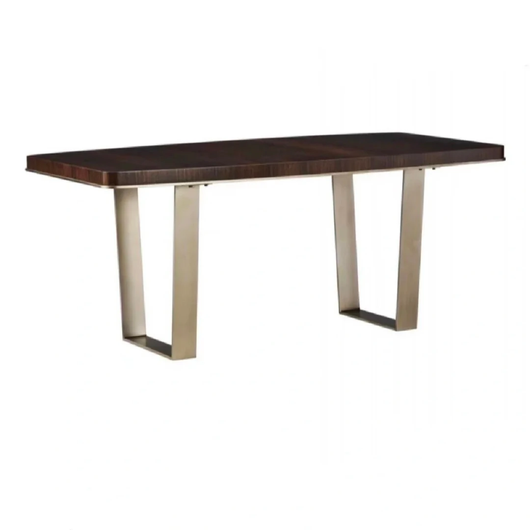 

Solid wood dining table and chairs French retro living room dining table modern simple rectangular dining table