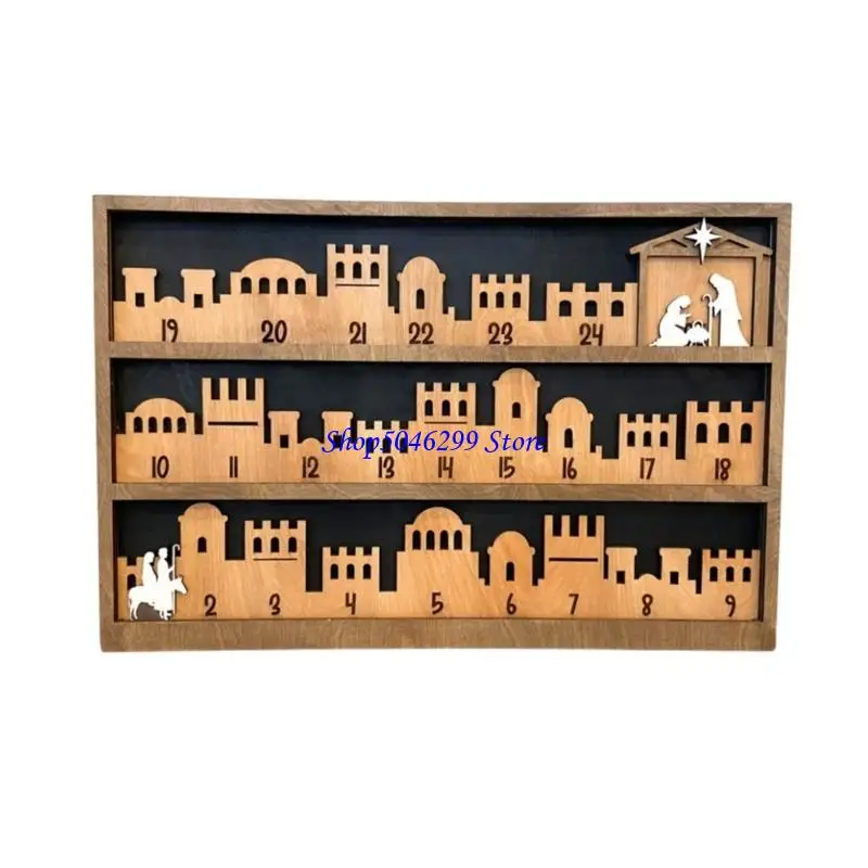 H55A Holiday Nativity Advents Calendar مع نجمة متحركة لتوقعات عيد الميلاد #3