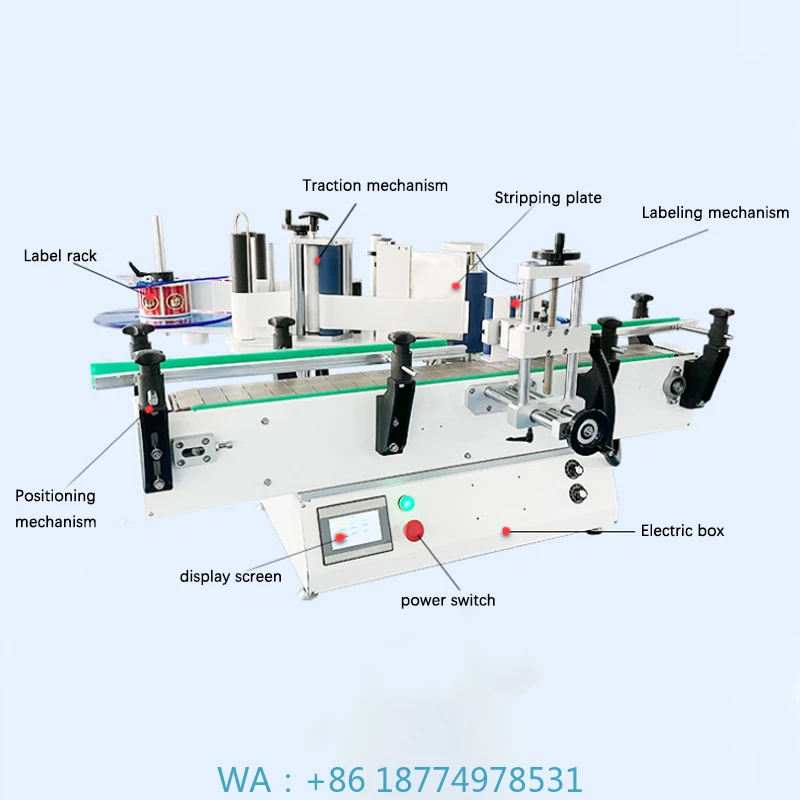 Small Business Labeling Machine BottleSemi-automatic Desktop Bottle Label Labeling Machine for