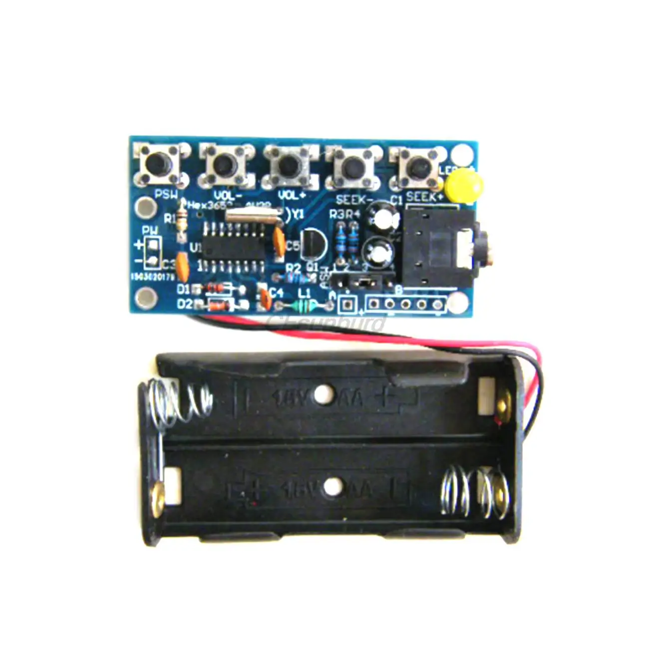 76MHz-108MHz Wireless Stereo FM Radio Kit Audio Receiver PCB FM Module Kits Learning Electronics For Diy 1.8-3.6VDC Freeshipping