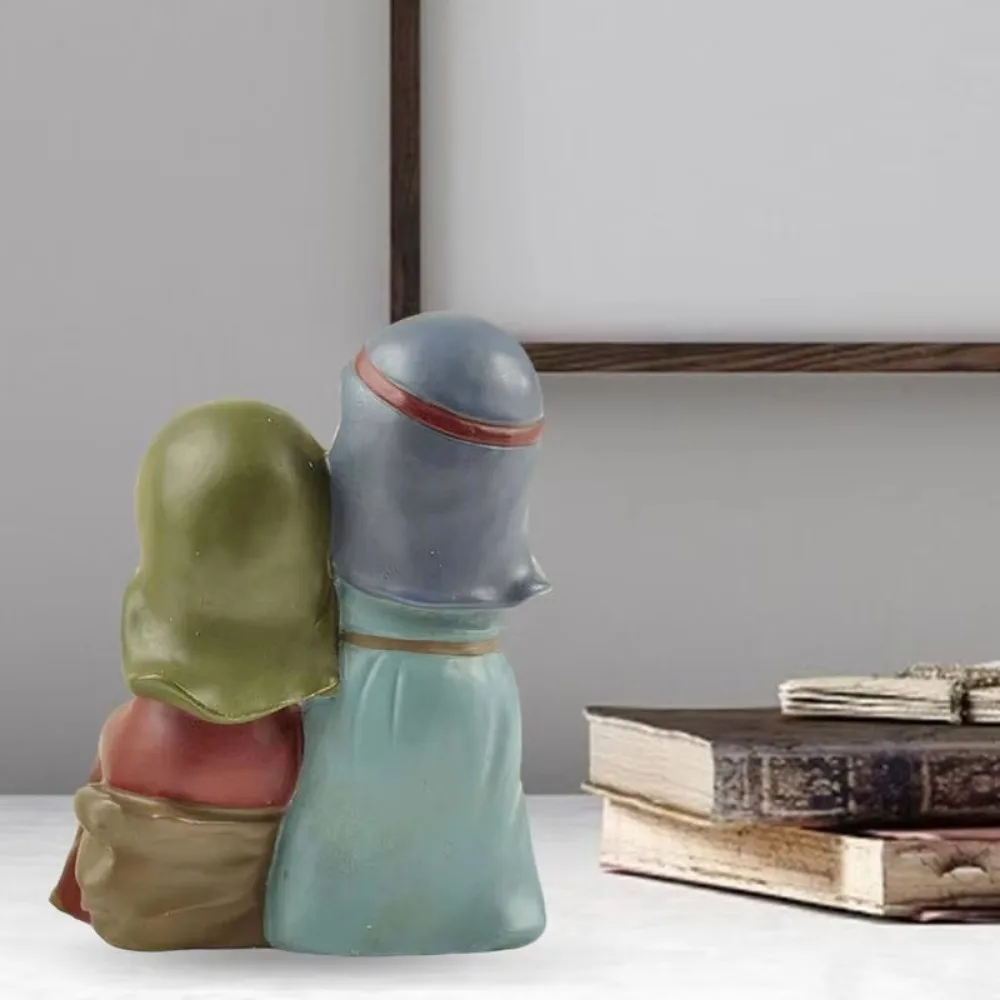 

Funny Cute Holy Family Figurine Cartoon Unique Jesus Christ Figurine Safe Christmas Manger Ornaments Home Decor