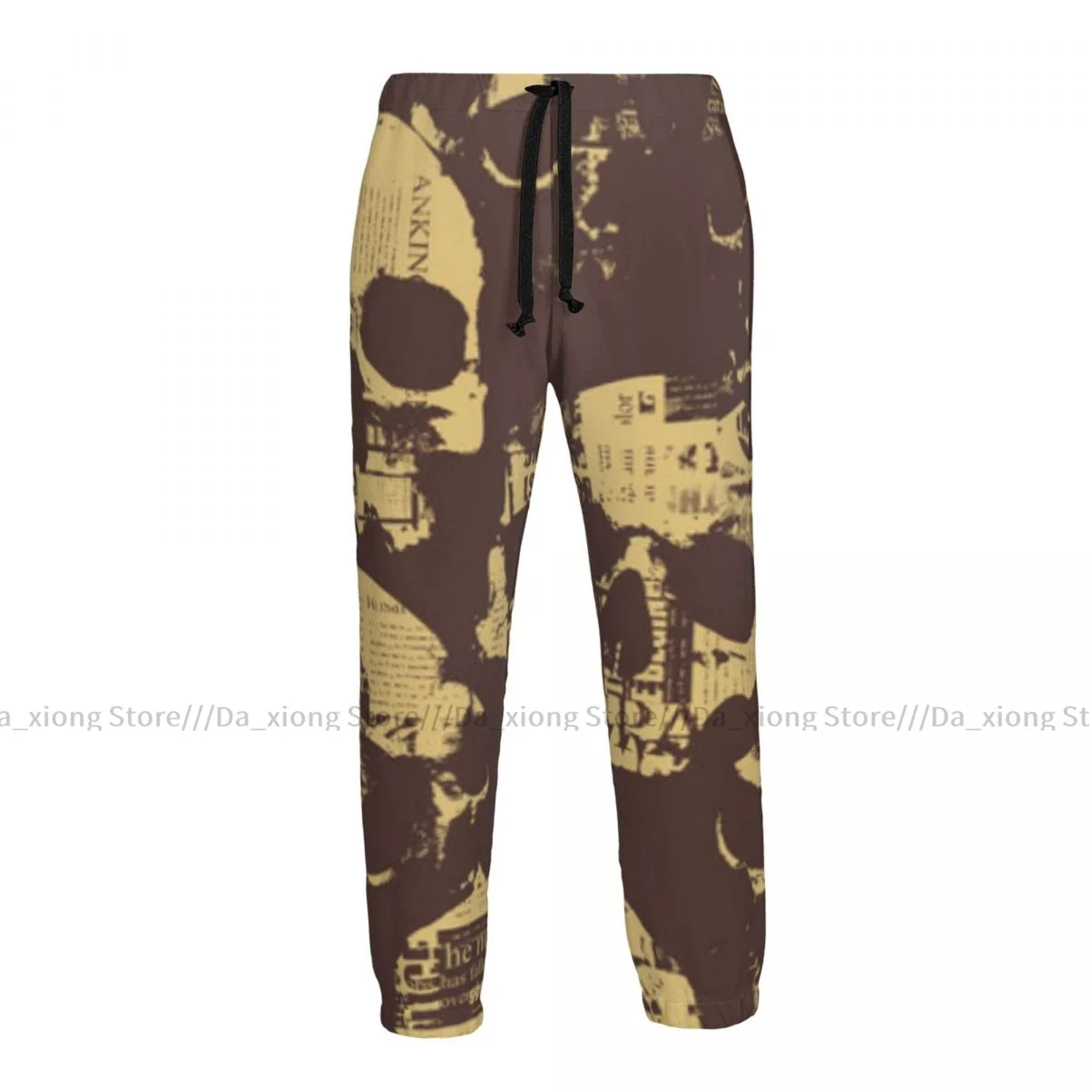 

Casual Jogger Pants Skulls And Newspapers Men Fitness Gyms Pants Outdoor Sweatpants Pants Mens Trousers