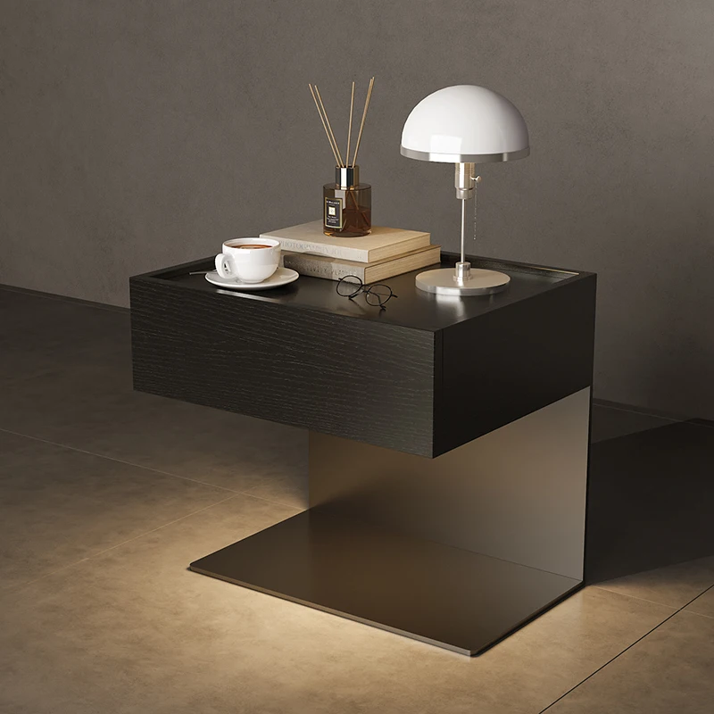 

Coffee Mobile Nightstand Bedroom Nordic Cabinets Librero Luxury Space Saving Bedside Table Wood Mesa De Cabeceira Home Furniture