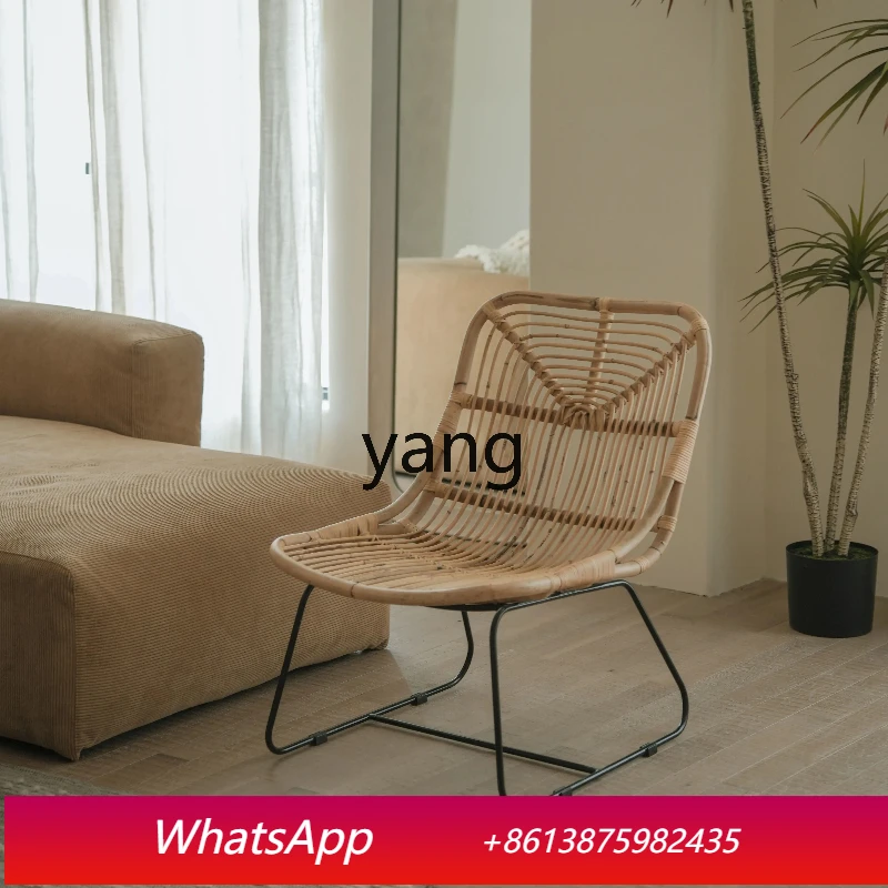 LTT natural cane chair home balcony homestay designer leisure chair