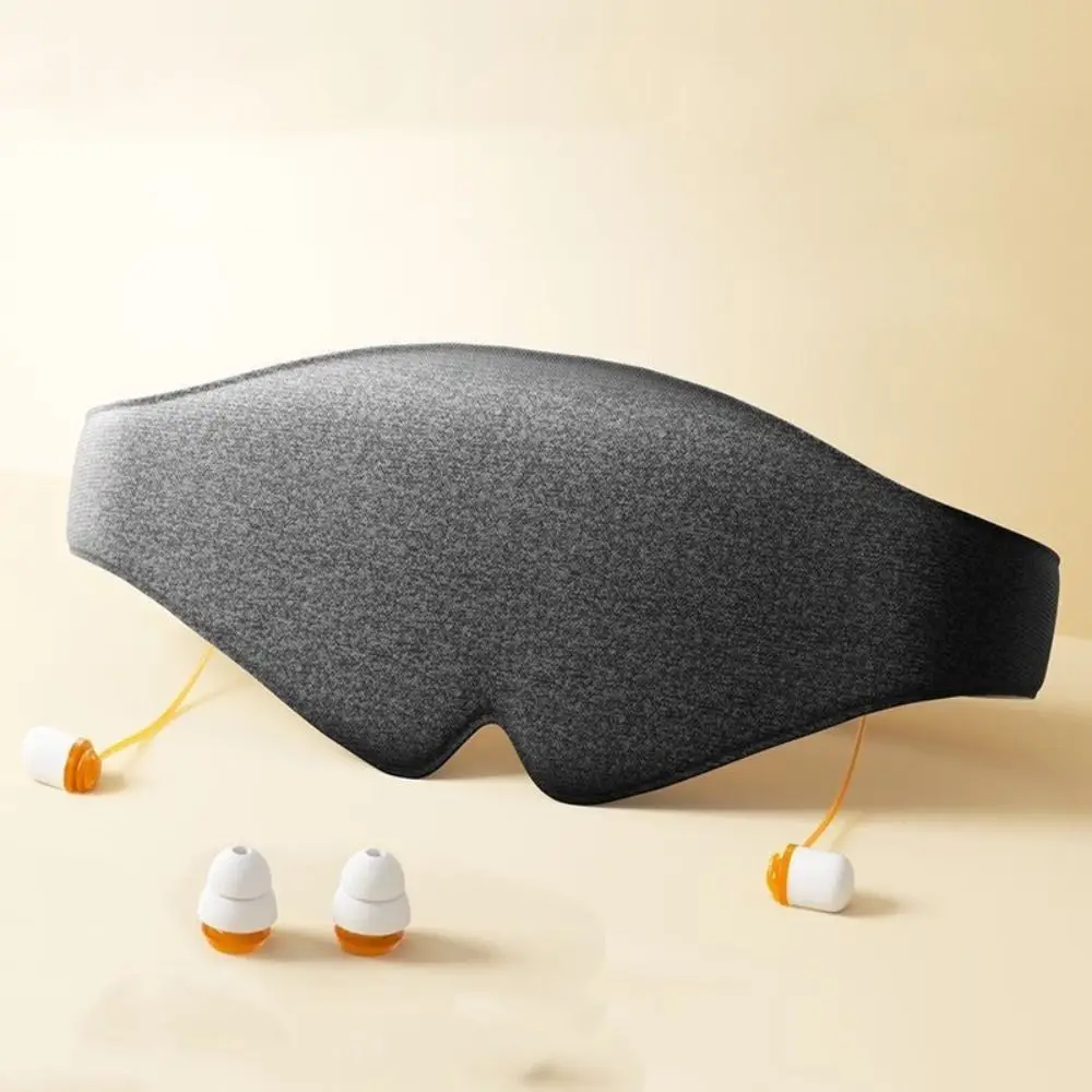 Maschera per il sonno morbida con tappi per le orecchie Isolamento acustico Riduzione del rumore Copri occhi 3D Strumento per il sonno con benda sugli occhi