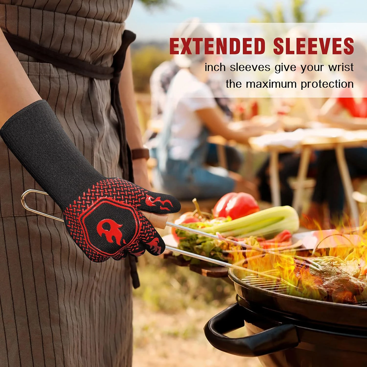 Guantes para parrilla de barba - Oven Mitt Silicone reseña y precio