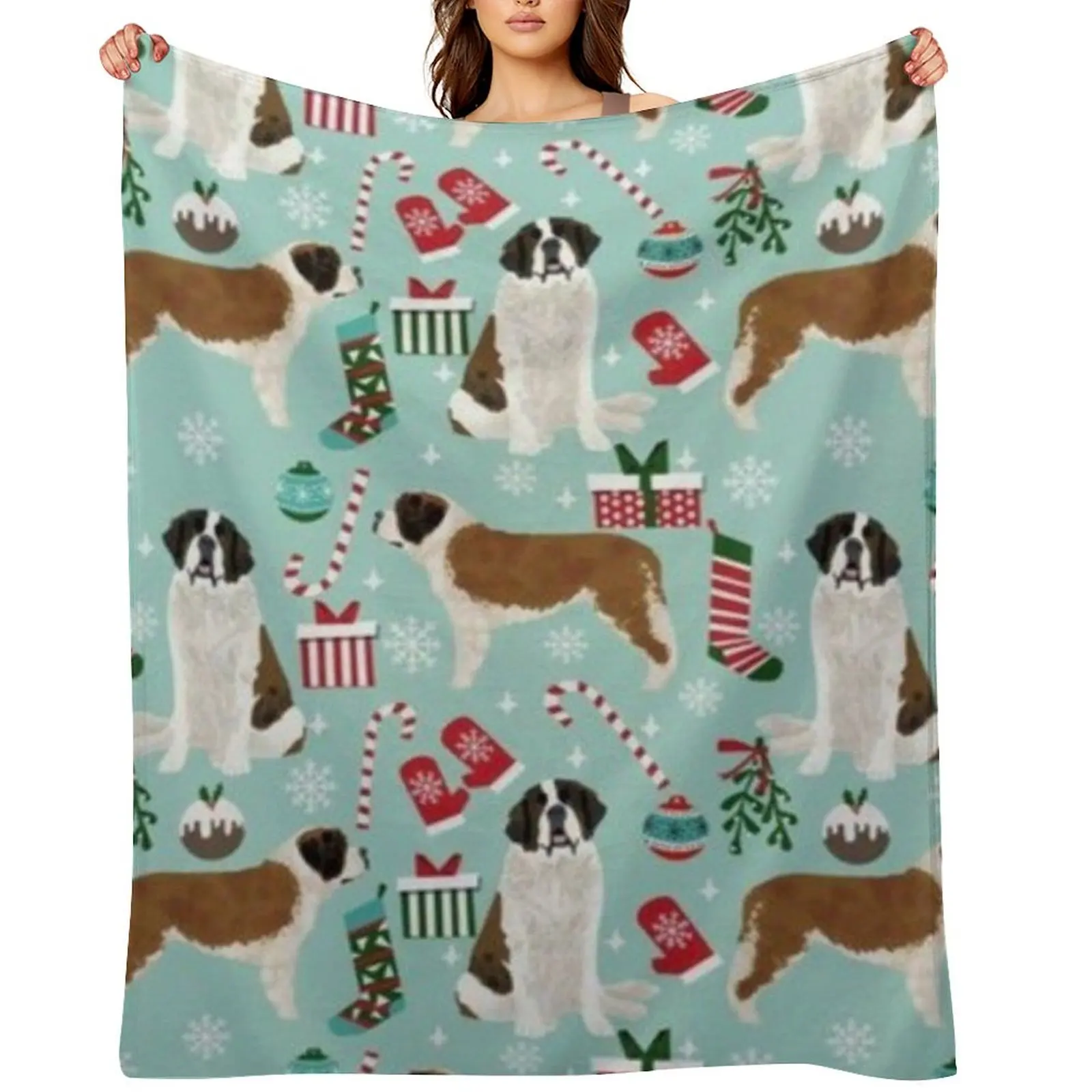 

SAINT BERNARD Throw Blanket decorative Luxury Thicken Soft Beds Summer Blankets