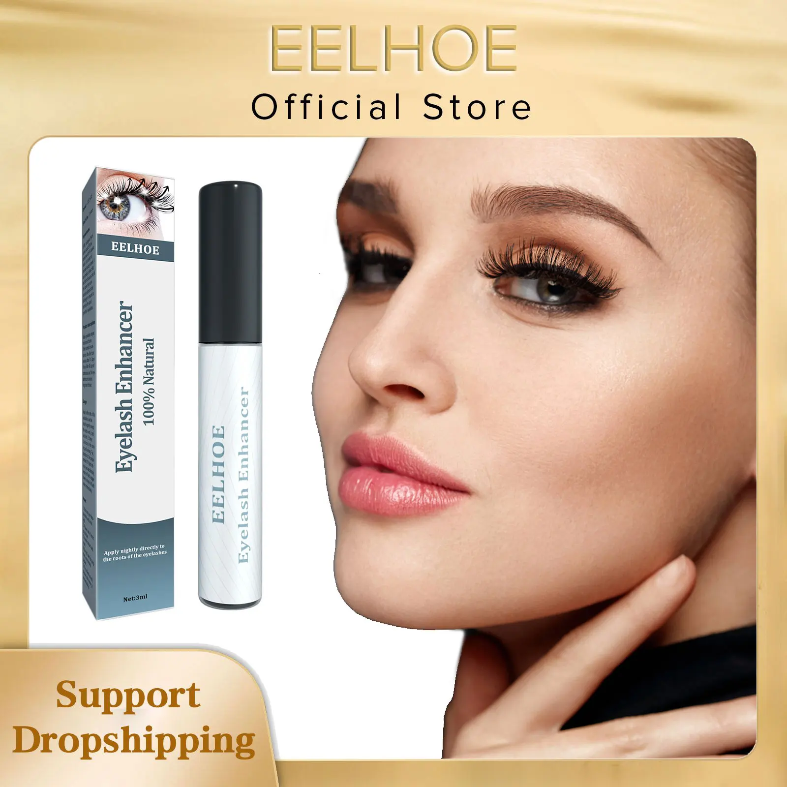 EELHOE Eyelash Enhancer Serum Lengthening Eyelashes Repair Strengthen Curling Thicken Eye Care Lift Eyelash Growth Essence 3ml