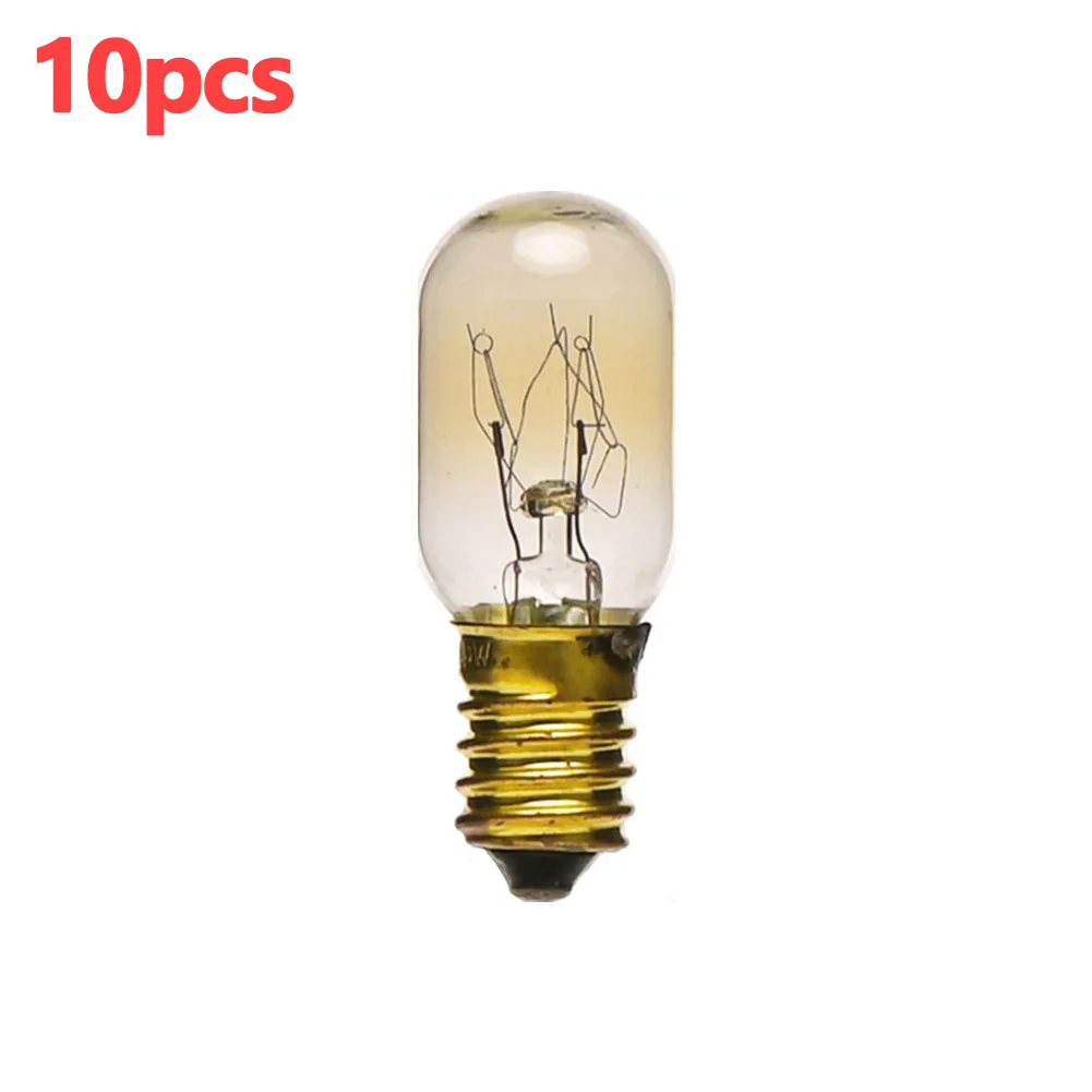 10PCS 15w E14 Degree Bulb Oven Bulb Microwave Bulb Salt Bulb E14 Screw Cap Pygmy Lamp Salt Lamp