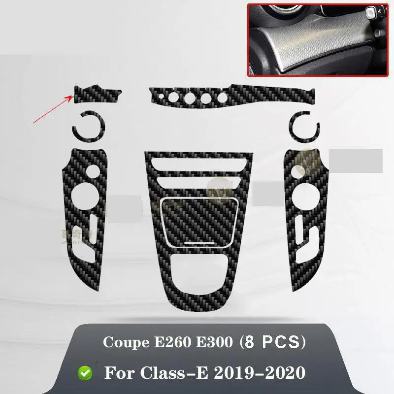 

For Mercedes Benz W213 Class-E Coupe 2019-2023 Car interior carbon fibre Film 5D PET Center console Anti scratch resist film PPF