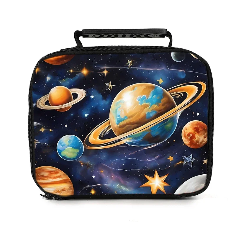 الكوكب الكوني حقيبة الغداء المحمولة لصبي وفتاة أفضل هدية ثلاثية الأبعاد الكرتون حقيبة حفظ الطعام للأطفال العزل الحراري حقيبة تخييم