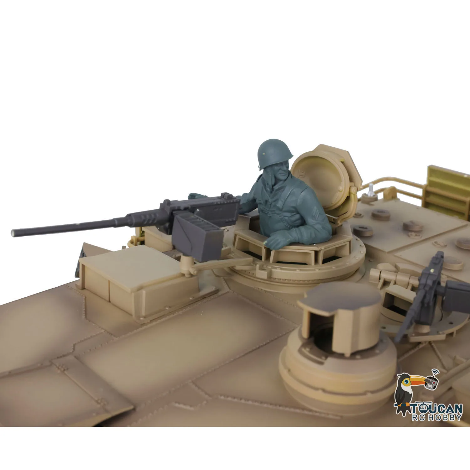 Stock statunitense HengLong 1/16 RC Carro armato Abrams 3918 360 °   La torretta 7.0 personalizza il modello di gioco emozionante Panzer con ruota in metallo con riavvolgimento a barilotto