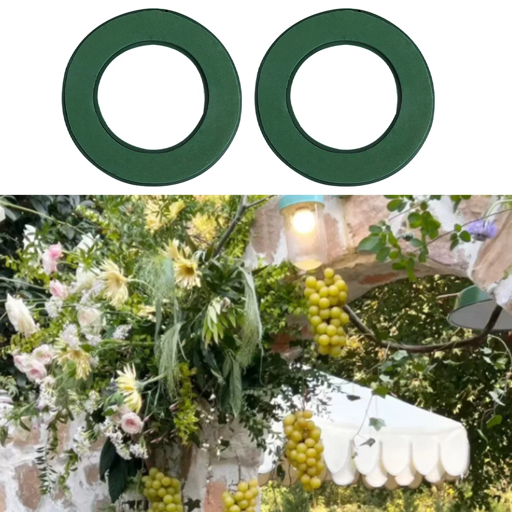 2 Pack 12inch Foam Wreath Bases Featuring Plastic Backing for Stability Suitable for Craft Projects and Floral Arrangements